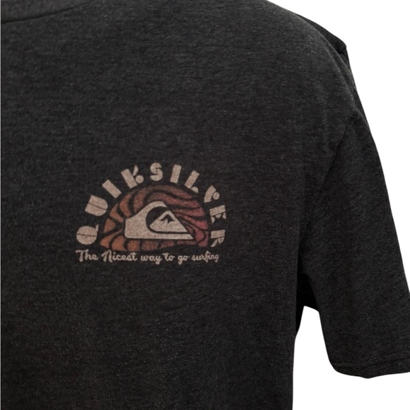 QUIKSILVER “The Nicest Way to Go Surfing” Tee Shirt Premium Fit Men M Medium - Picture 3 of 6